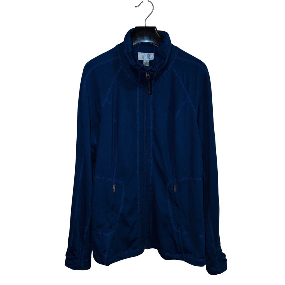 Tangerine Full Zip Active Jacket Dark Blue Women’s Size Large - Picture 2 of 3